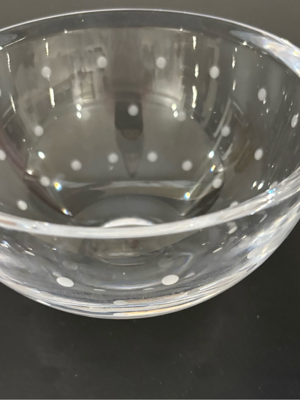 Kate Spade New York Lenox Larabee Dot Crystal Bowl 6-inch Rose Bowl - Picture 4 of 4